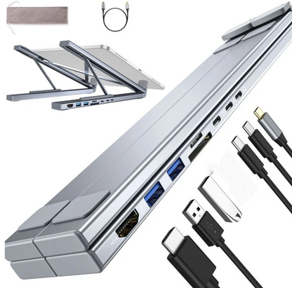 8-in-1 Laptop Docking Station Stand